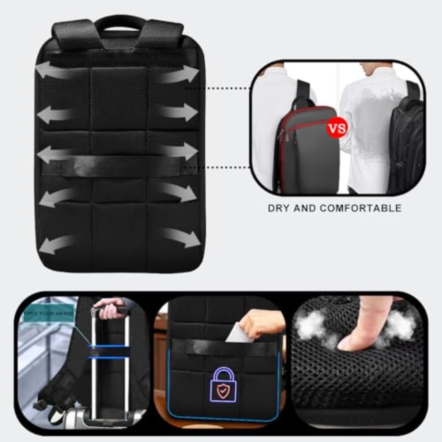 Mochila Delgada y Expandible p - Travel Backpack Anti Theft reseña y precio