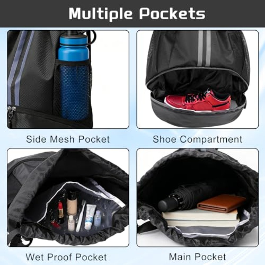 Mochila Deportiva con Cordón y - Drawstring Gym Bag reseña y precio