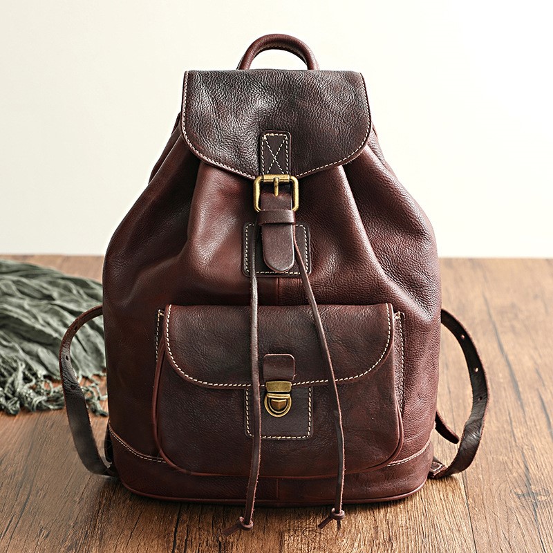 Johnature-Bolso de viaje de cu - Leather Backpack Vintage reseña y precio